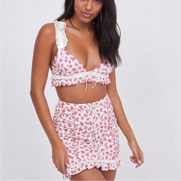 For Love and Lemons Baby Blooms Skirt XS - Picture 3 of 8